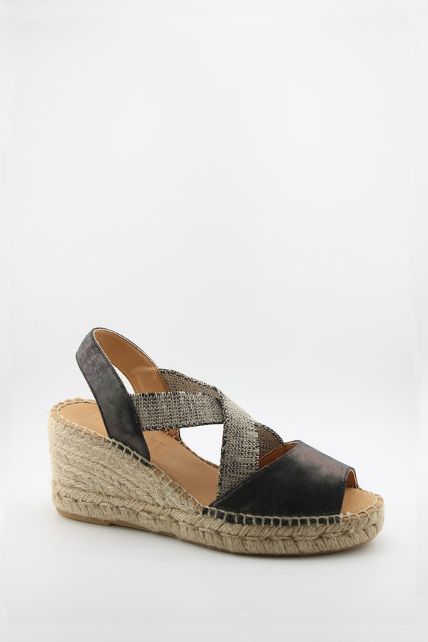 Jutelia Peep-Toe Espadrille Wedge Sandals